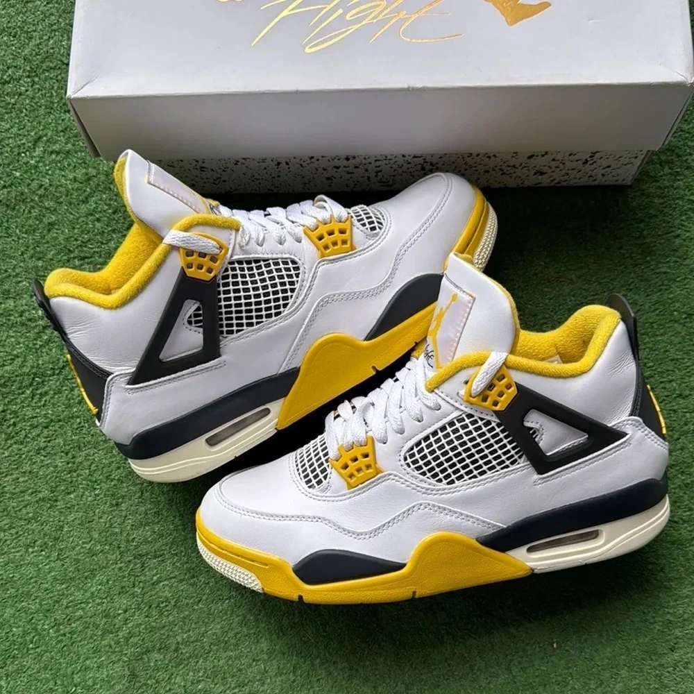Size various - unisex Air Jordan 4 Retro Vivid Sulfur WIn-hand Ship Aq9129-101